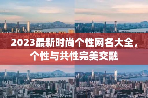 2023最新时尚个性网名大全，个性与共性完美交融