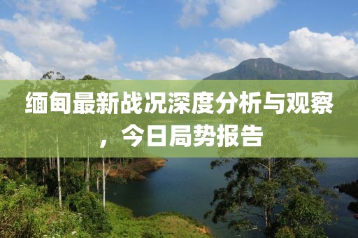 缅甸最新战况深度分析与观察，今日局势报告