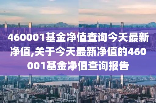 460001基金净值查询今天最新净值,关于今天最新净值的460001基金净值查询报告