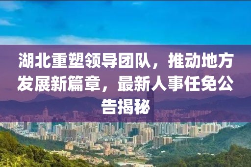 湖北重塑领导团队，推动地方发展新篇章，最新人事任免公告揭秘