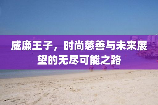 威廉王子，时尚慈善与未来展望的无尽可能之路